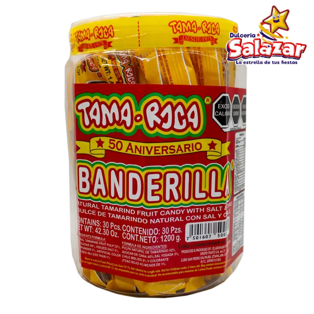 [TAM0004] TAMARINDO TAMA-ROCA BANDERILLA ENVUELTA -V.1200GR - "C/6/30"