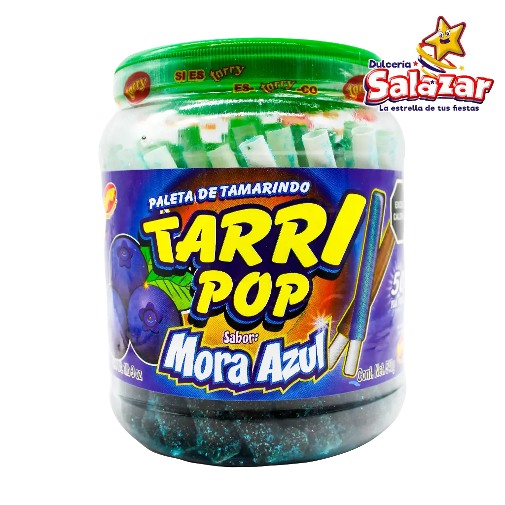 TAMARINDO TARRY POP MORA AZUL -V.540GR- "C/12/50"