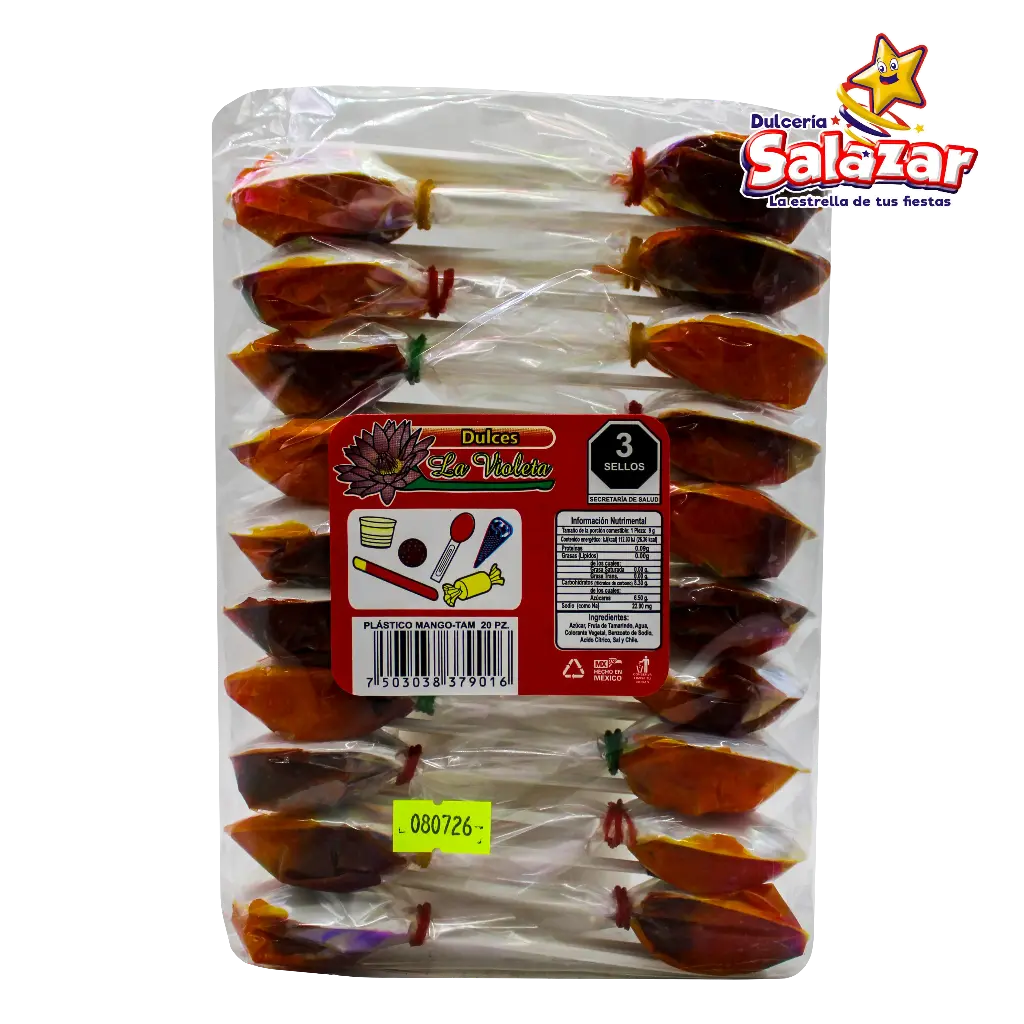 [VIO0063] TAMARINDO VIOLETA CUCHARA PLASTICO MANGO -B.20PZA- "C/28/1"