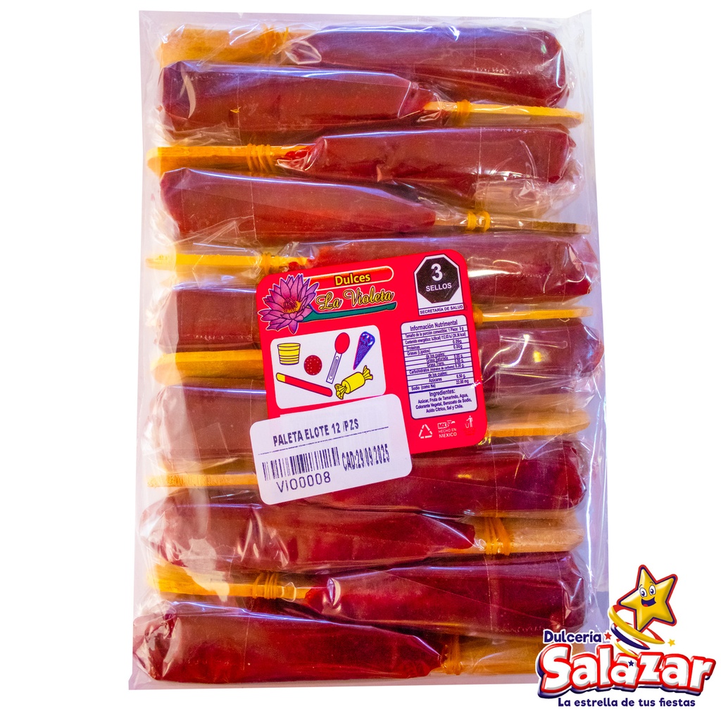 TAMARINDO VIOLETA PALO MADERA ELOTE -B.12PZA- "C/28/1"