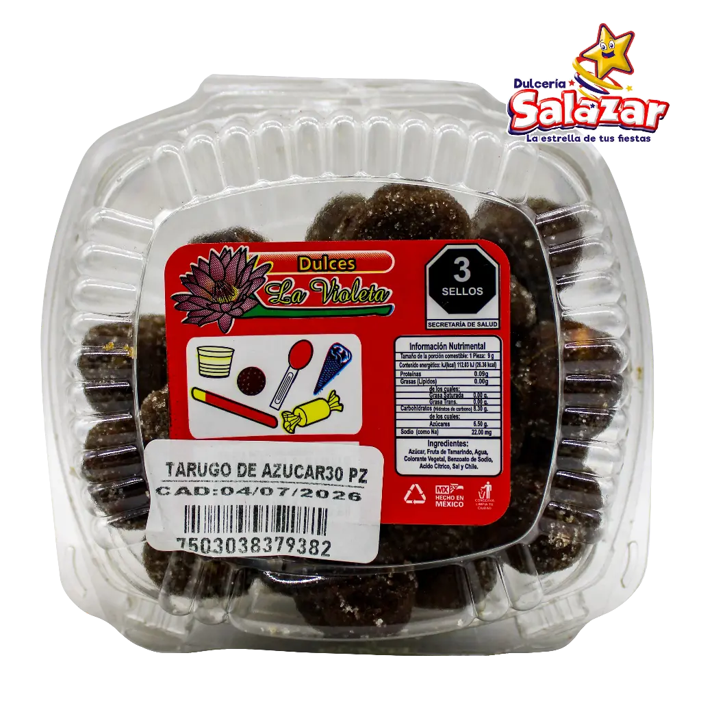 [VIO0032] TAMARINDO VIOLETA TARUGO AZUCAR -E.600G- "C/12/1"