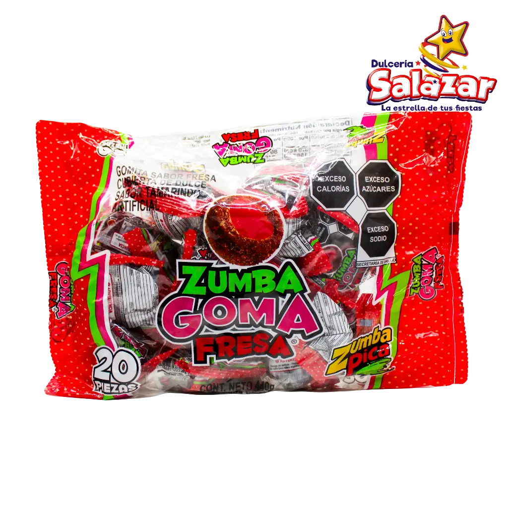 TAMARINDO GOMA MIX FRESA/TAM ZUMBA -B.440G- "C/20/20"