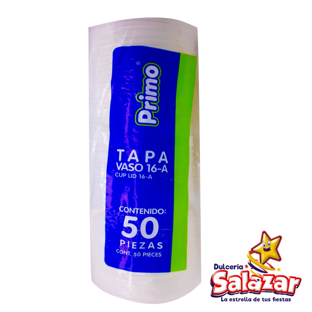 TAPA P/VASO 16-A PRIMO -B.50PZA- "C/20/50"