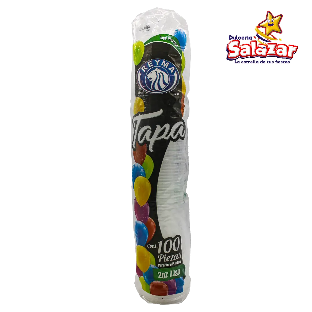 TAPA LISA P/VASO POLIPRO No. 2 ONZAS REYMA TP2OZ -B.100 PZA- "C/24/100"