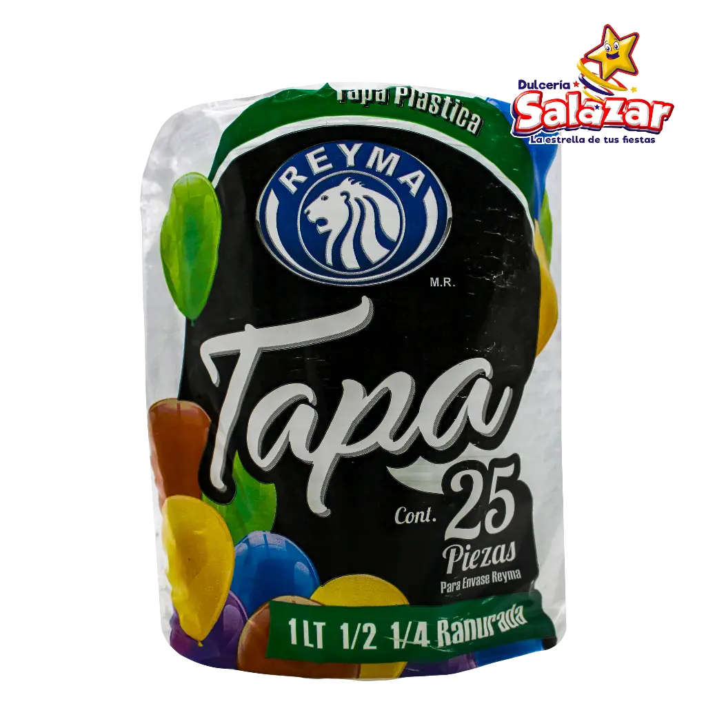 [REYM0219] TAPA RANURADA P/ENVASES 1L 1/2 1/4 REYMA TRR -B.25'P "C/20/25 "