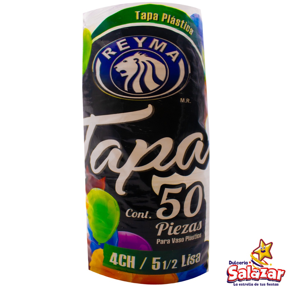 TAPA LISA P/VASO POLIPRO No. 5 1/2 / 4CH REYMA TP51/24CH -B.50PZA- "C/20/50"
