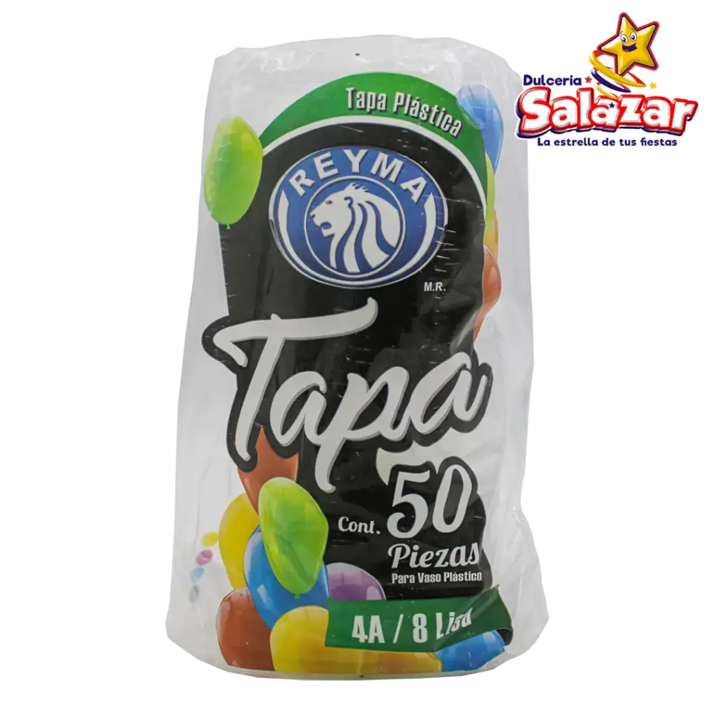 TAPA LISA P/VASO POLIPRO No. 4A/8 REYMA  TP4A8 -B.50PZA- "C/20/50"