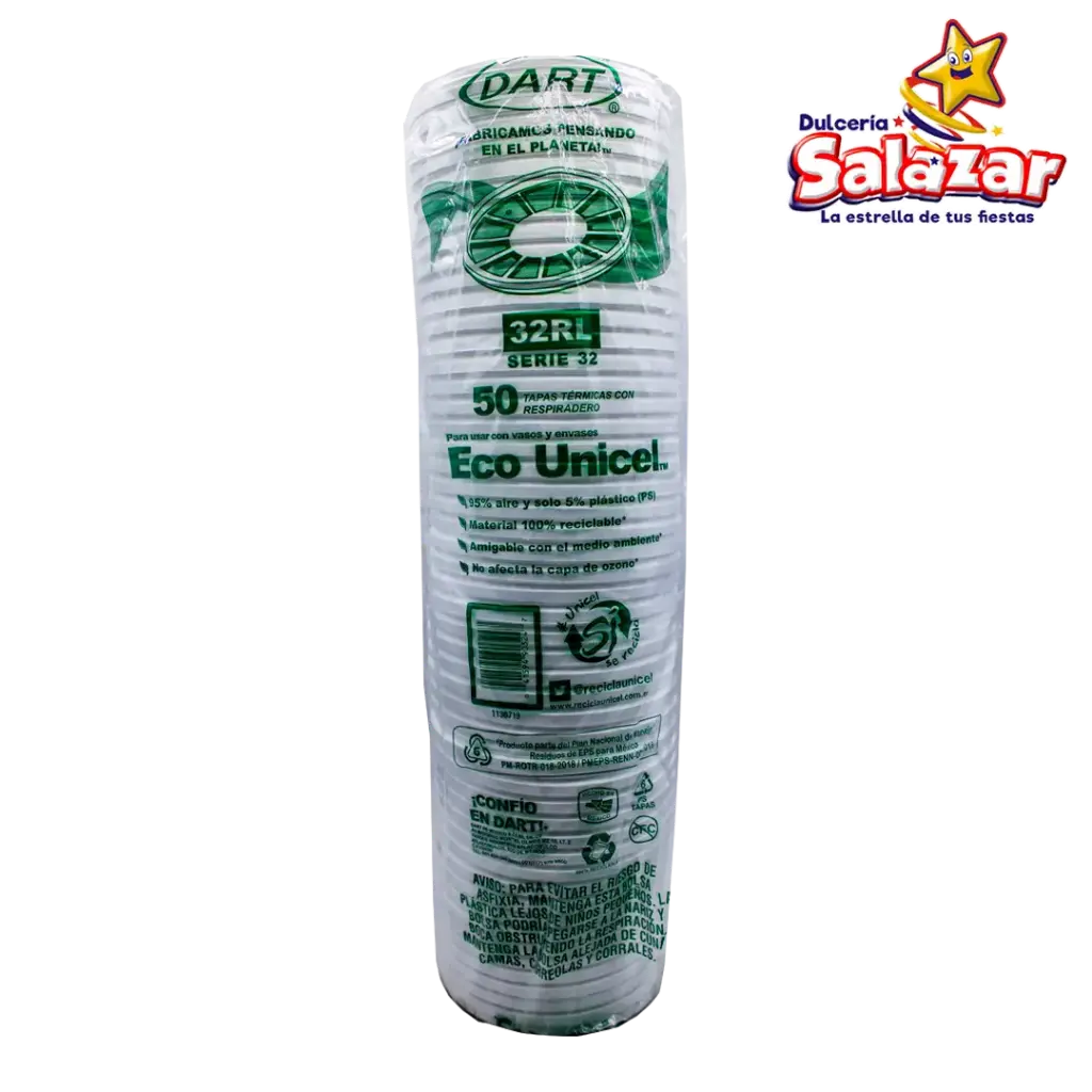 TAPA TERMICA DART P/VASO 32RL "C/10/50"