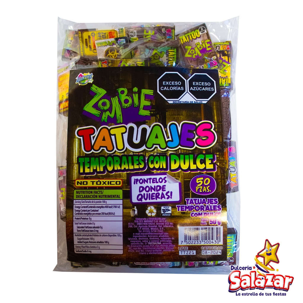TATUAJE ZOMBIE CON DULCE MARANT -B.50G- "C/40/50"