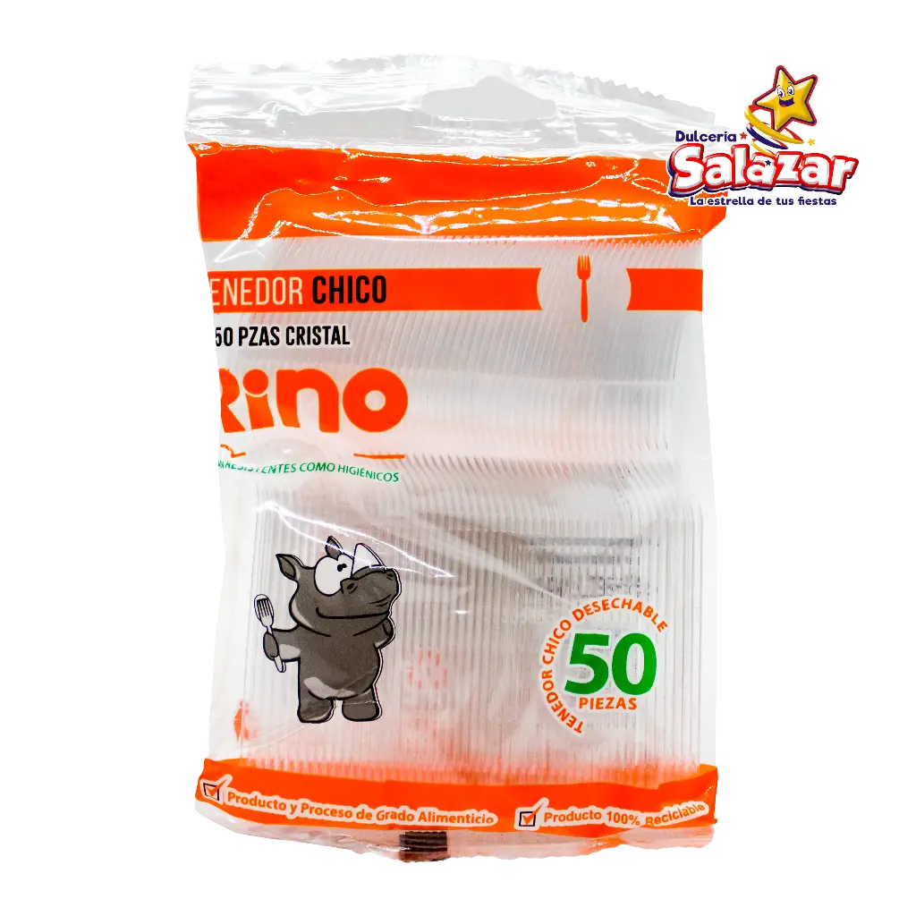 [AYA0070] TENEDOR CRISTAL CHICO RINO -B.50PZA- "C/60/50"