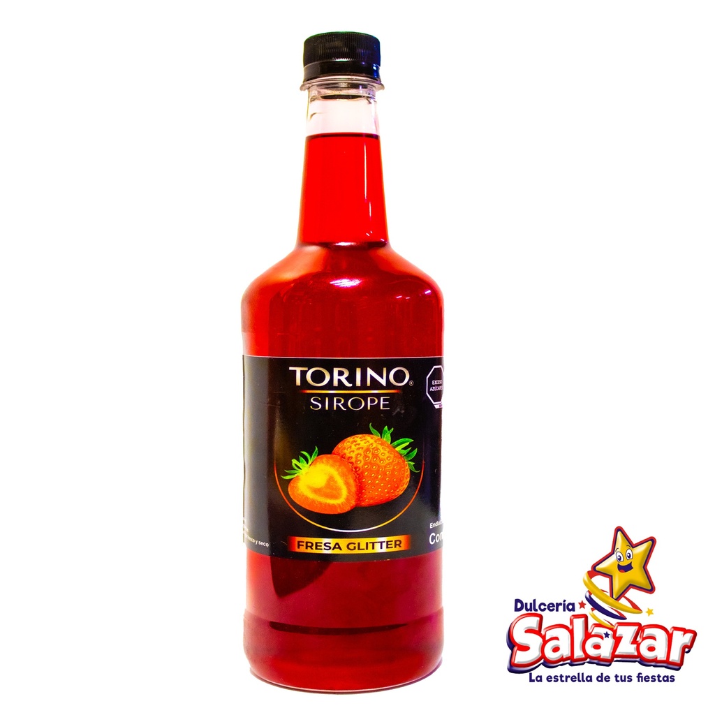 [SALS0042] TORINO SIROPE FRESA GLITTER FRUTTI MICH -BOT.1L- "C/12/1"