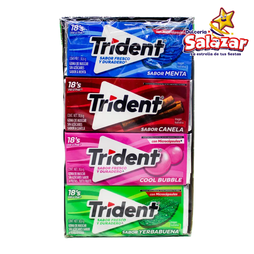 CHICLE TRIDENT VALUPACK SURTIDO -D.367.2G- "C/12/12"