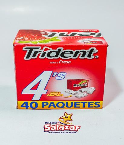[ADA0046] CHICLE TRIDENT WHITE 4'P FRESA -D.208G- "C/40/40"