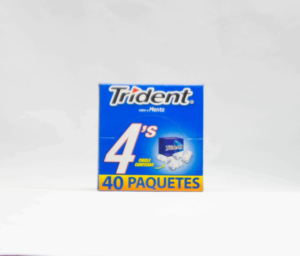 [ADA0040] CHICLE TRIDENT WHITE 4'P MENTA -D.208G- "C/40/40"