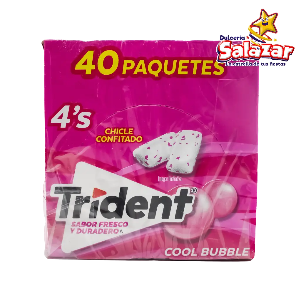 CHICLE TRIDENT WHITE 4'P SURTIDO -D.208G- "C/40/40"