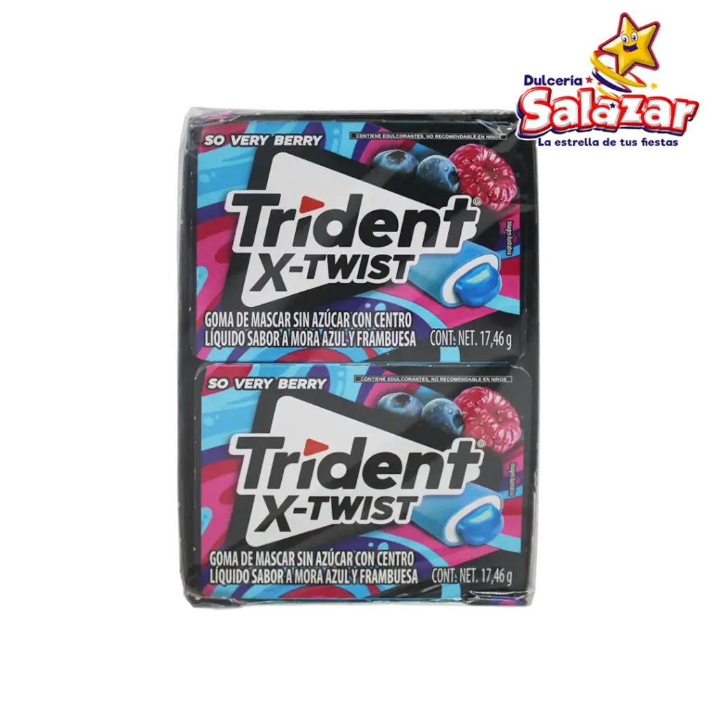 CHICLE TRIDENT X-TWIST  SO VERY BERRY -D.139.68G.- "C/18/8"
