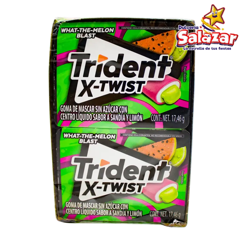 CHICLE TRIDENT X-TWIST WHATTHEMELON BLAST -D.139.68G.- "C/18/8"