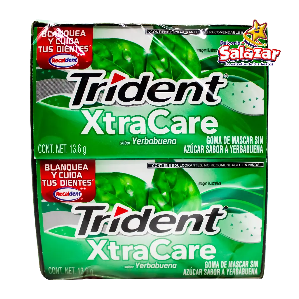 CHICLE TRIDENT XTRACARE YERBABUENA -D.163.2G- "C/32/12"