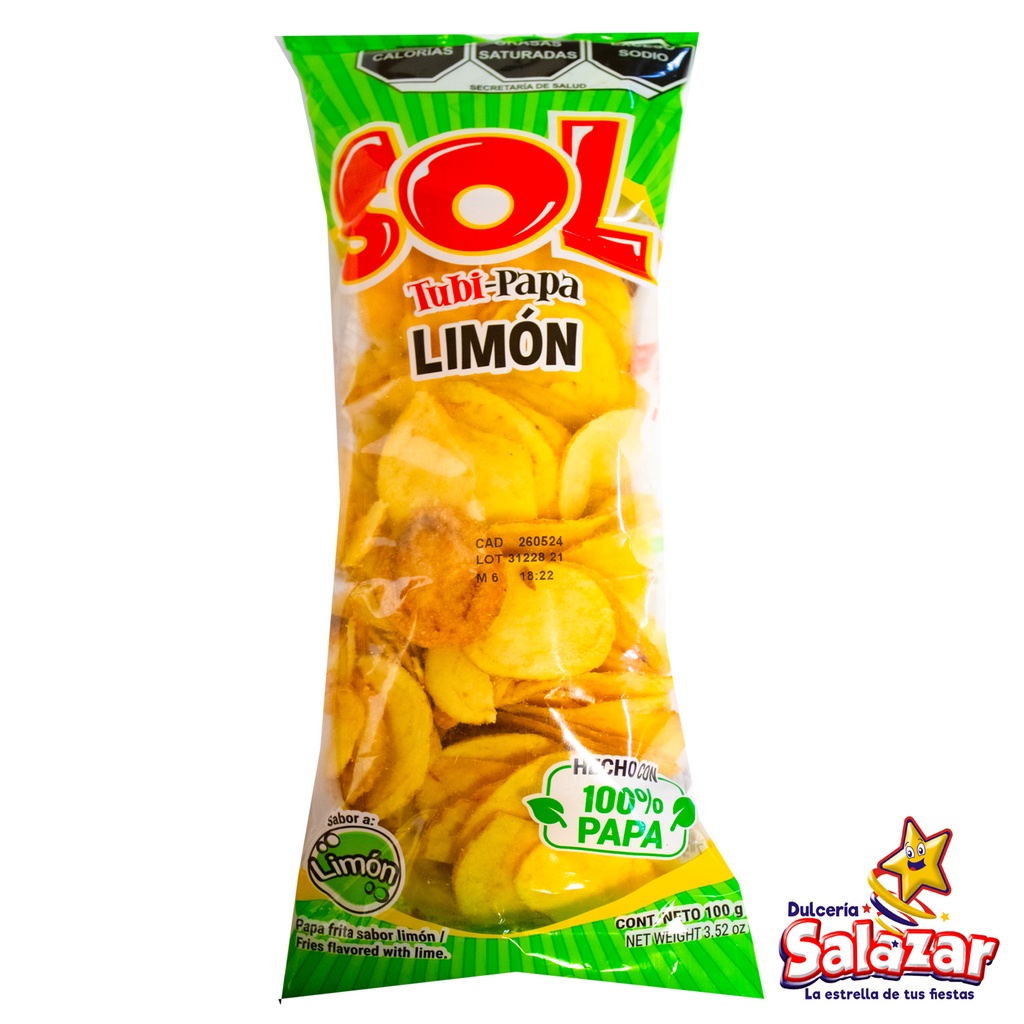 [SOL0027] TUBI-PAPA LIMON SOL -B.100G- "C/40/1"