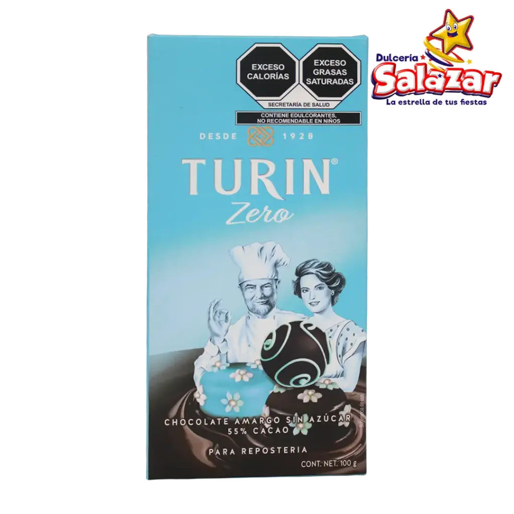 [TUR0017] TURIN BARRA CHOCOLATE AMARGO SIN AZUCAR -D.100G- "C/16/1"