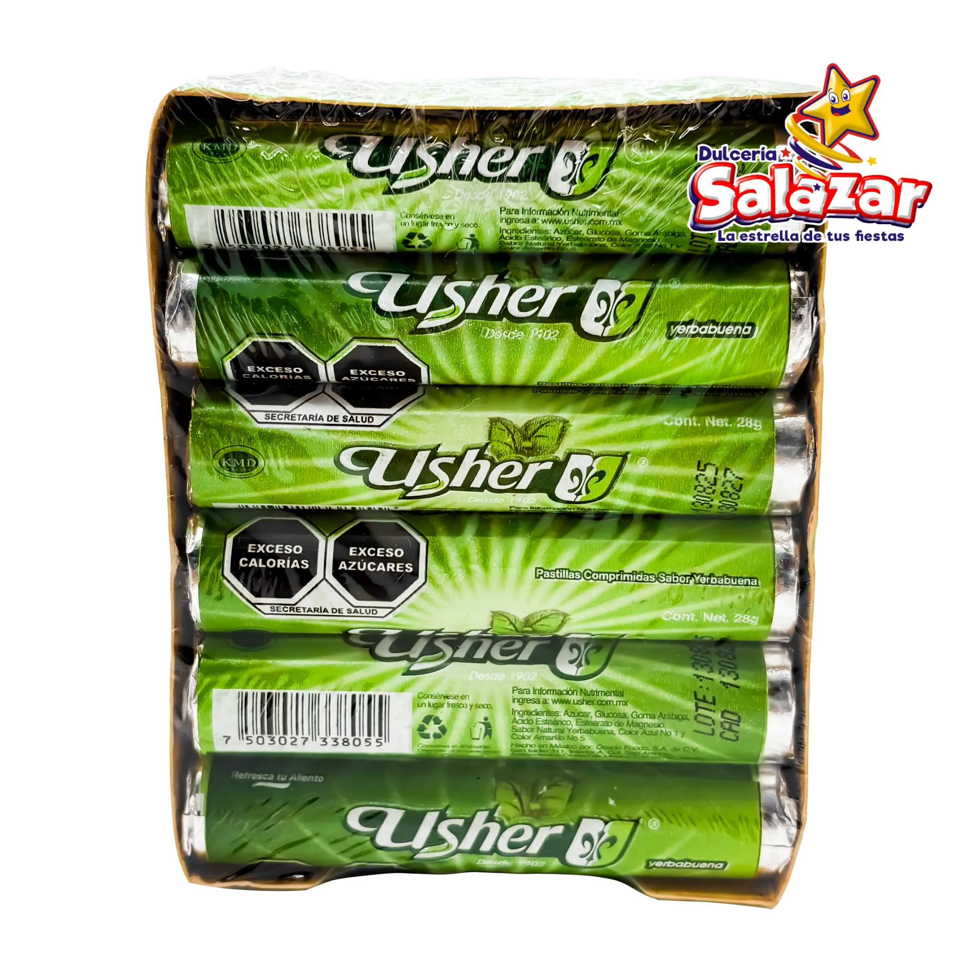 [USH0003] USHER TUBO YERBABUENA -D. 336GR.- "C/24/12"