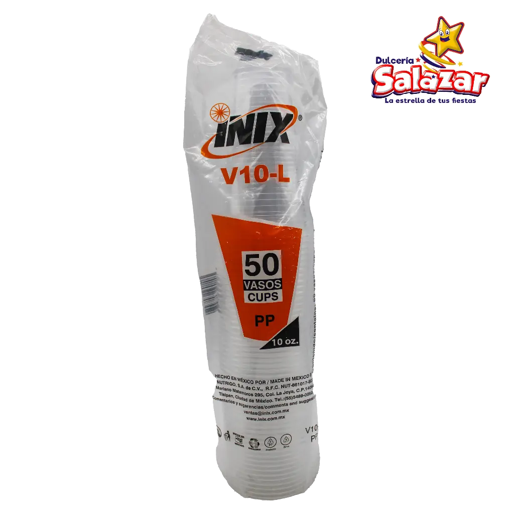 [INIX0074] VASO #10 PLASTICO V10-L INIX -B.50PZA- "C/20/50"