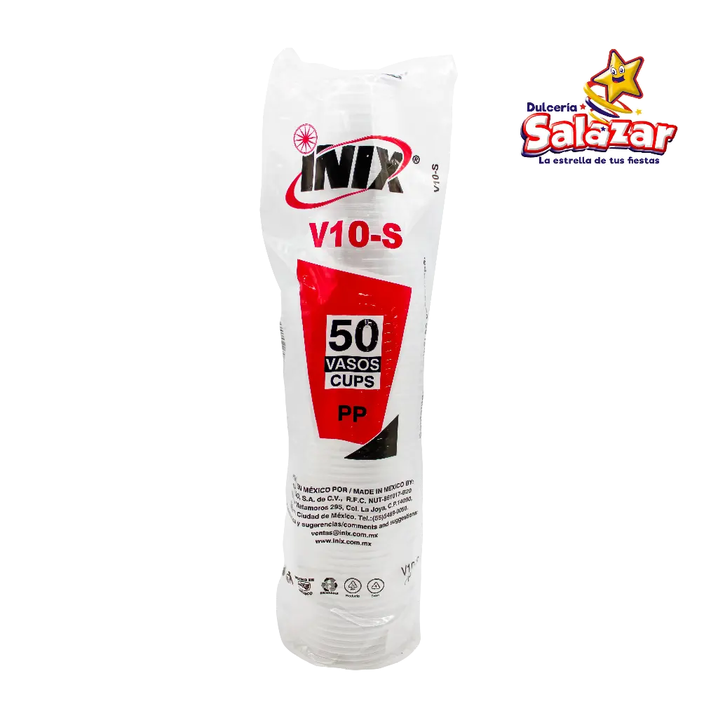 [INIX0015] VASO #10 PLASTICO V10-S INIX -B.50PZA- "C/20/50"