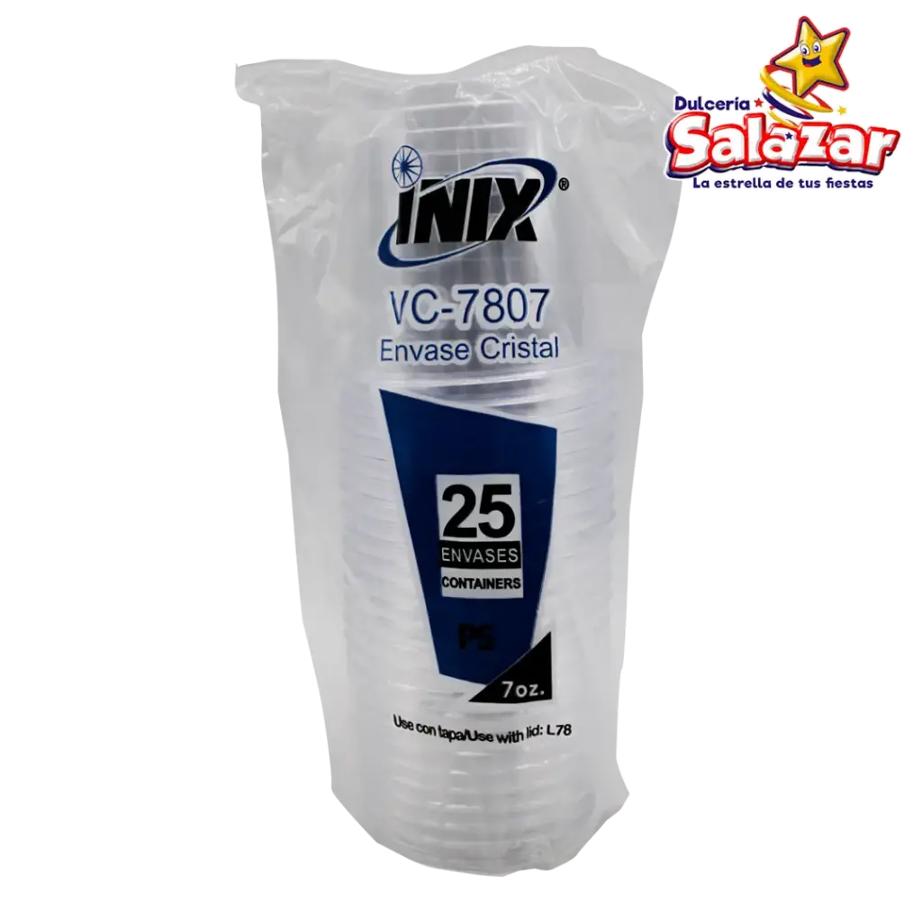 [INIX0101] VASO 7OZ TIPO CRISTAL INIX VC-7807 -B.25PZA- "C/40/25"