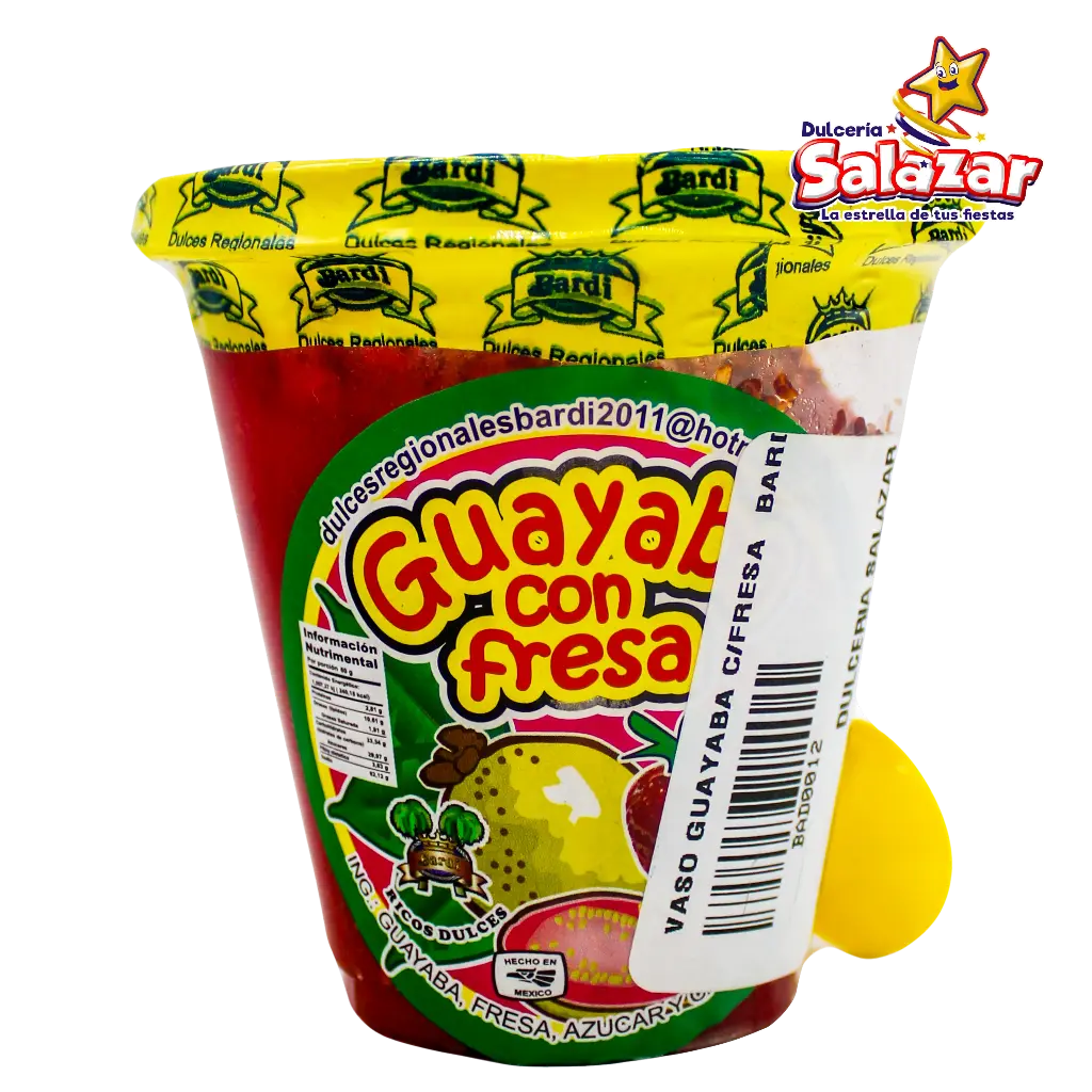 [BAD0012] VASO GUAYABA CON FRESA BARDI "C/30/1"