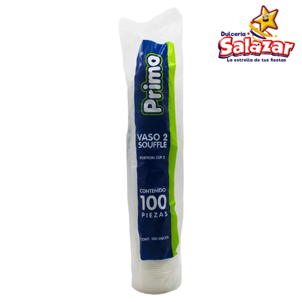 VASO PLAST #2 SOUFFLE PRIMO VAP0250 -B.100PZA- "C/12/100"