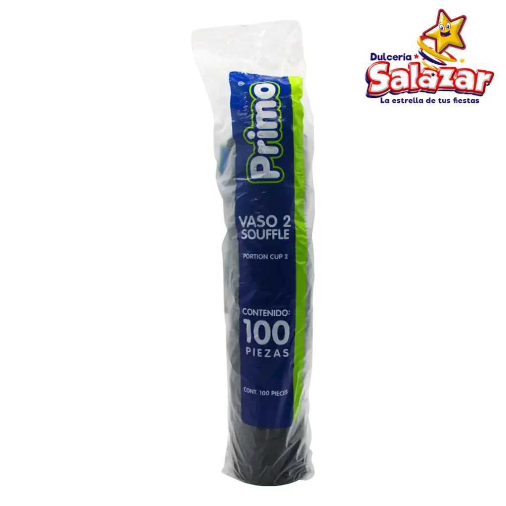 [PRI0035] VASO PLAST #2 SOUFLE NEGRO VAP0209 PRIMO -B.100PZA- "C/12/100"