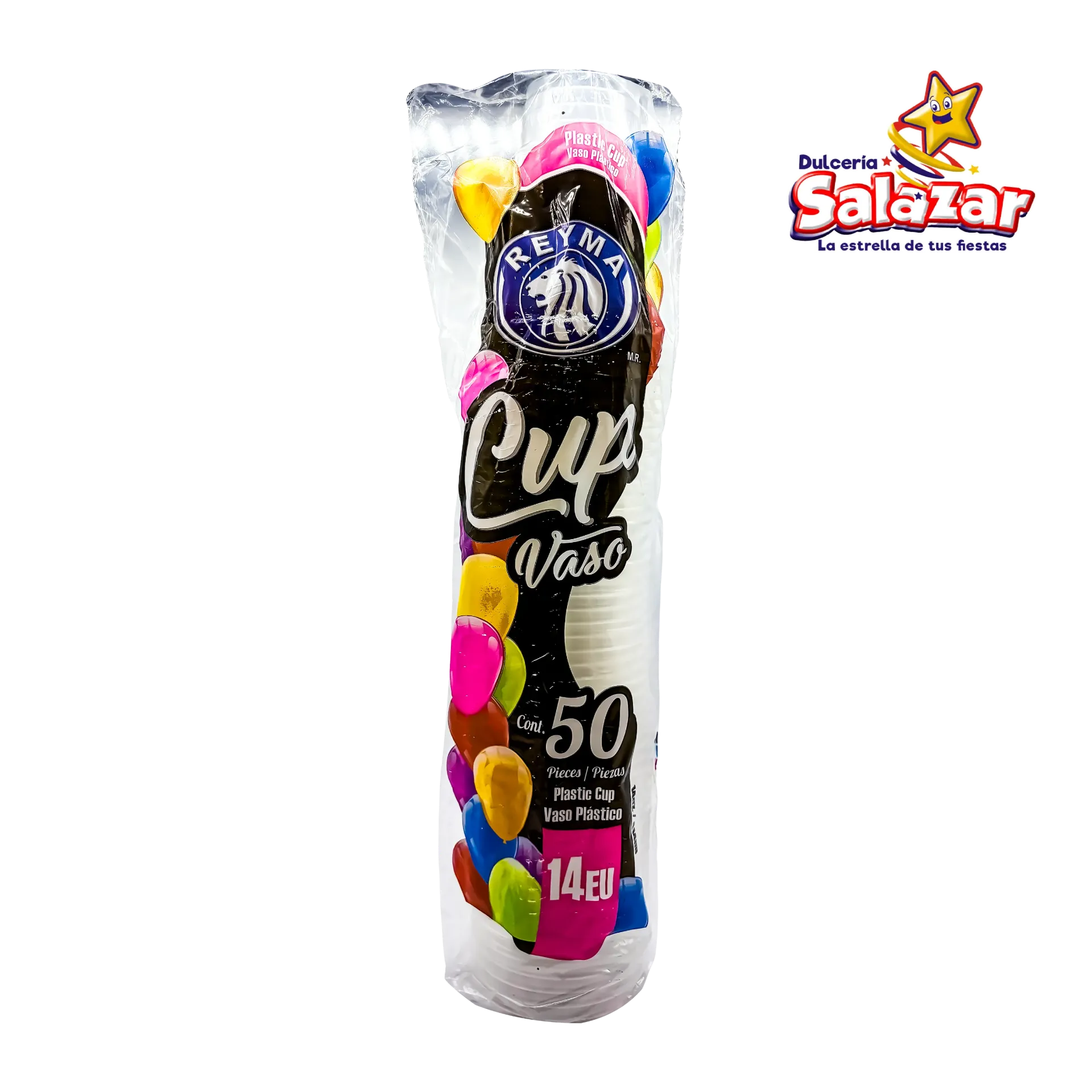 [REYM0451] VASO PLASTICO #14 VP14EU REYMA P/TAPA LISA TPEU B.50 PZA -B.355ML- "C/20/50"