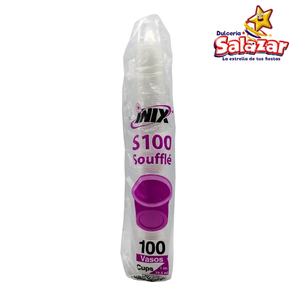 [INIX0123] VASO SOUFFLE DE PP/T PARA 1 OZ.S100 -B.100PZA- "C/18/100"