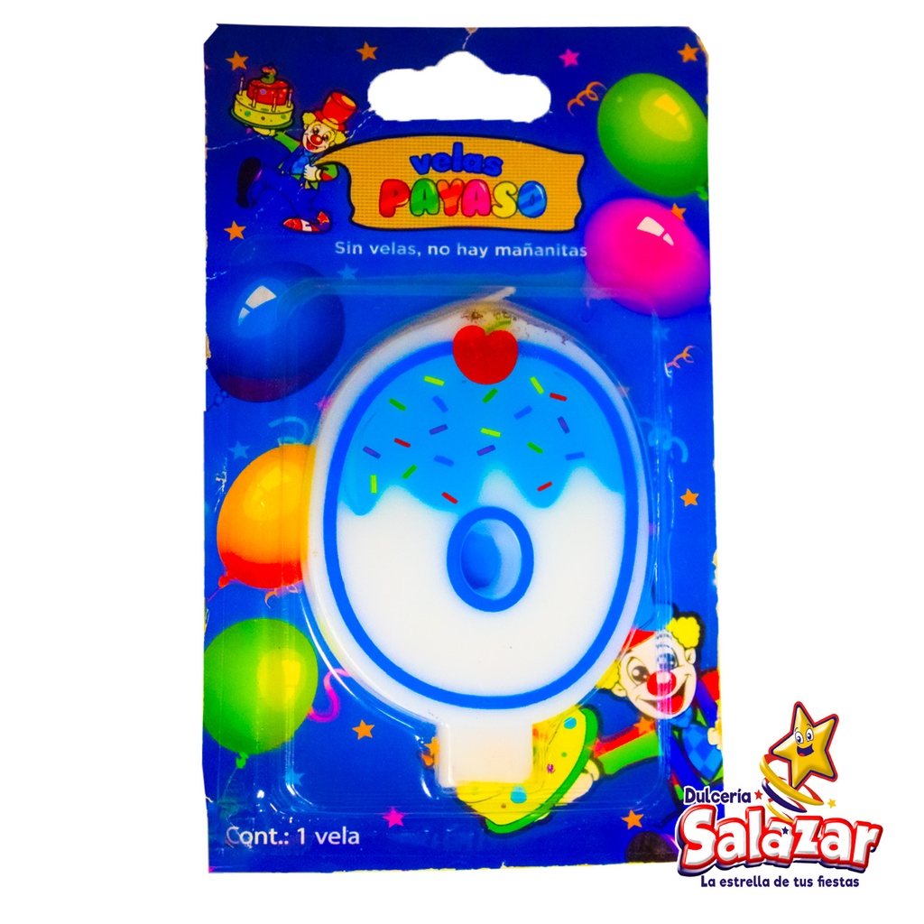 [VIC0057] VELA # 0 CUPCAKE AZUL VICTORIA -D.1PZA- "C/12/1"