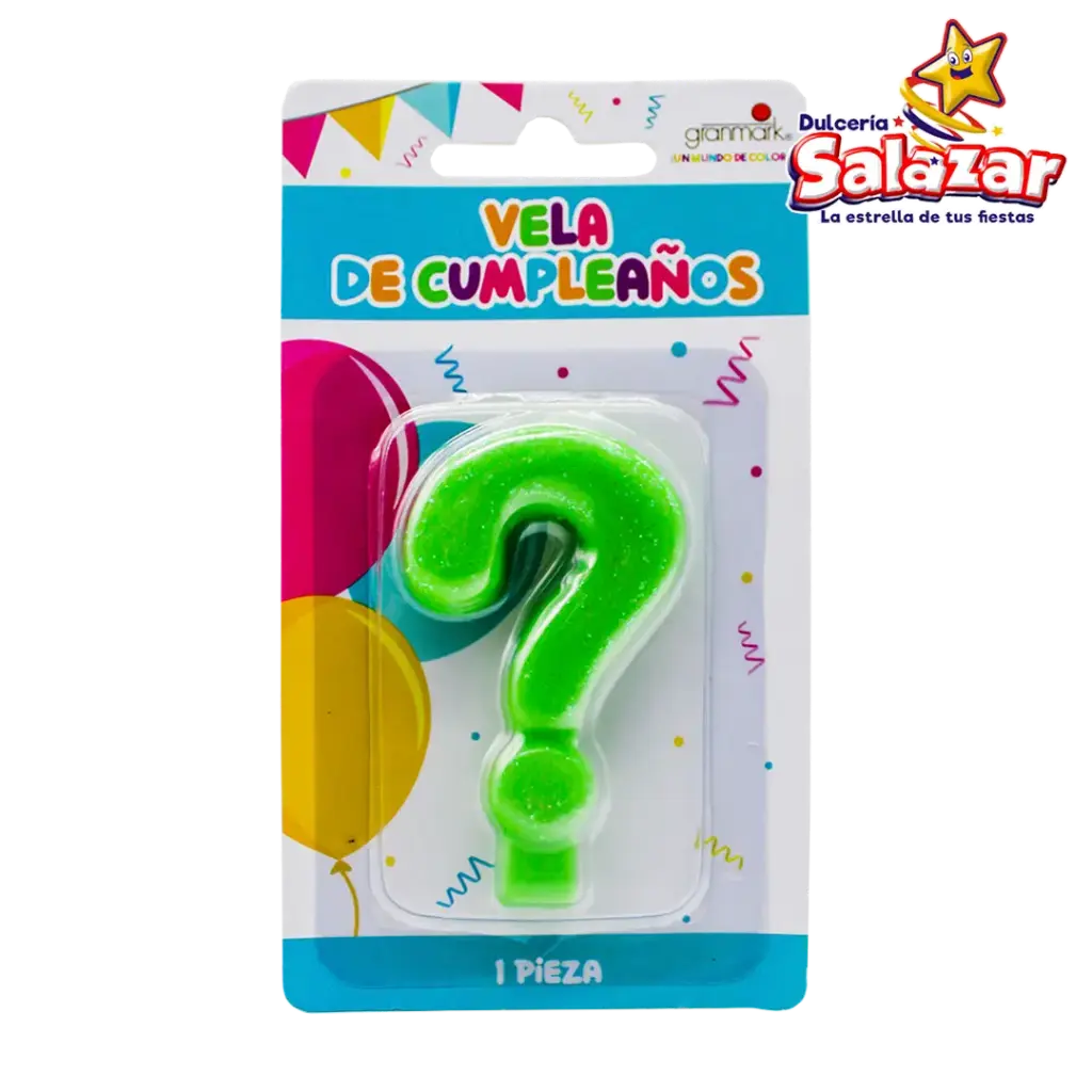 VELA GLITER GRANMARK ? VERDE MOLDEADA "C/12/1"