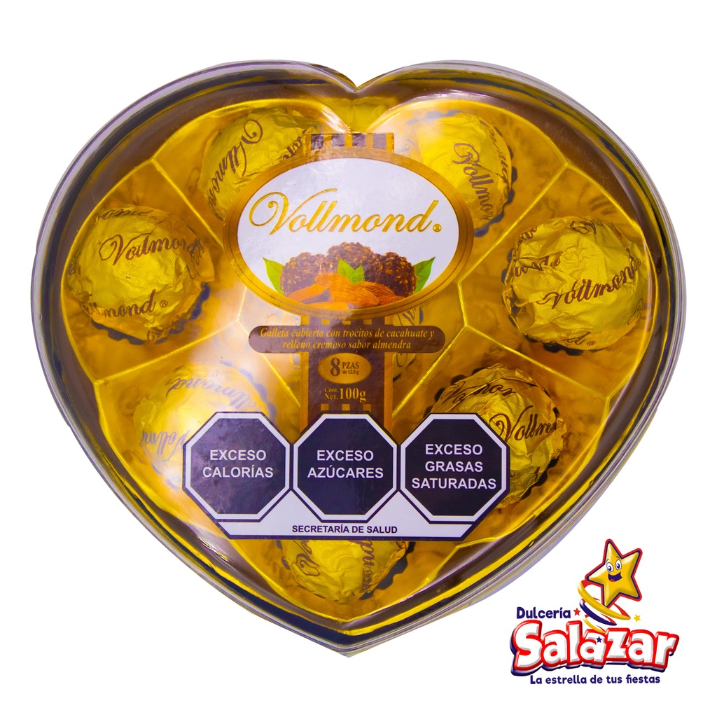 [CHI0102] VOLLMOND CHOCOLATE CORAZON KALU -E.100G- "C/36/8"