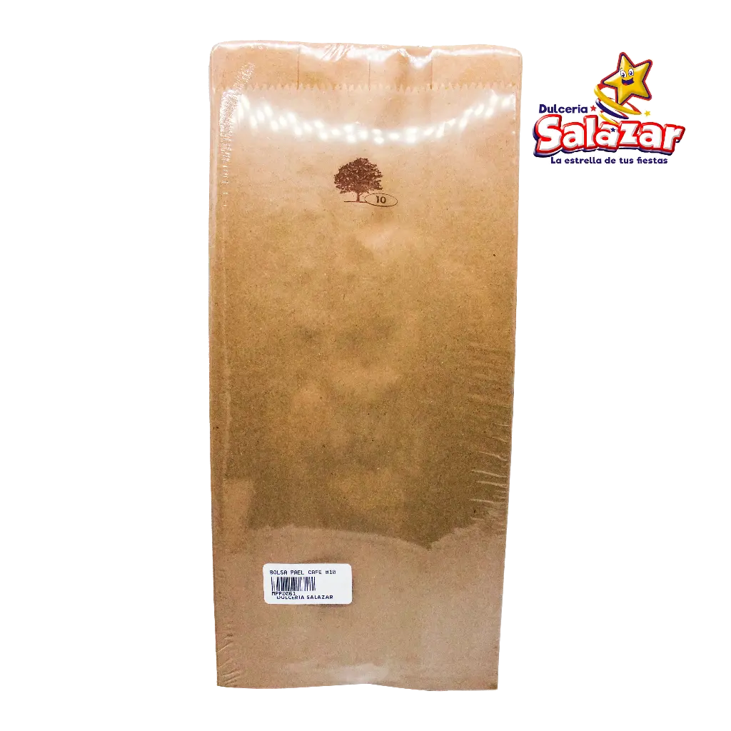 [MPP0061] BOLSA DE PAPEL CAFE #10 -B.50PZA- "C/40/50"