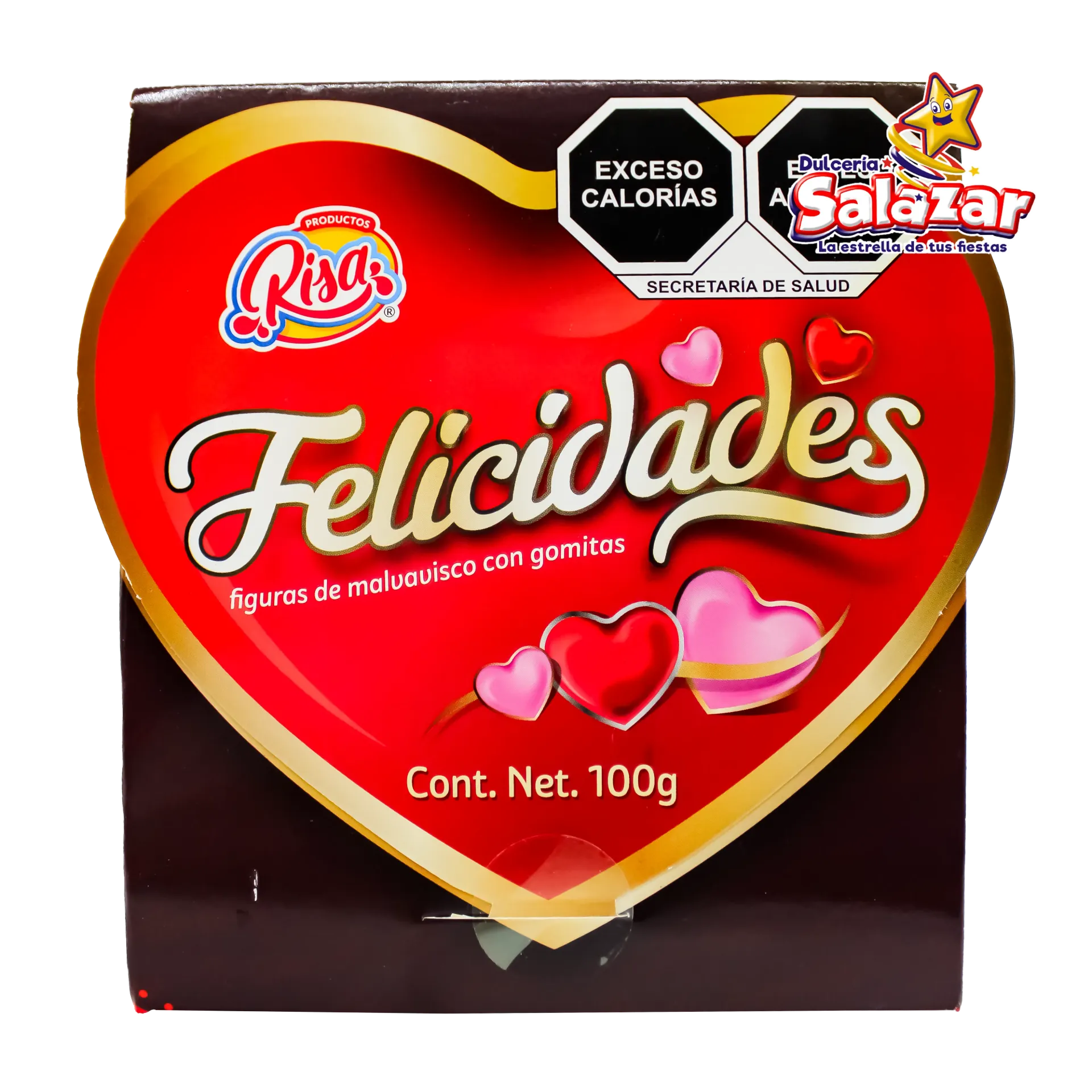 [RIS0025] CORAZON FELICIDADES RISA -D.100GR- "C/15/100GR"