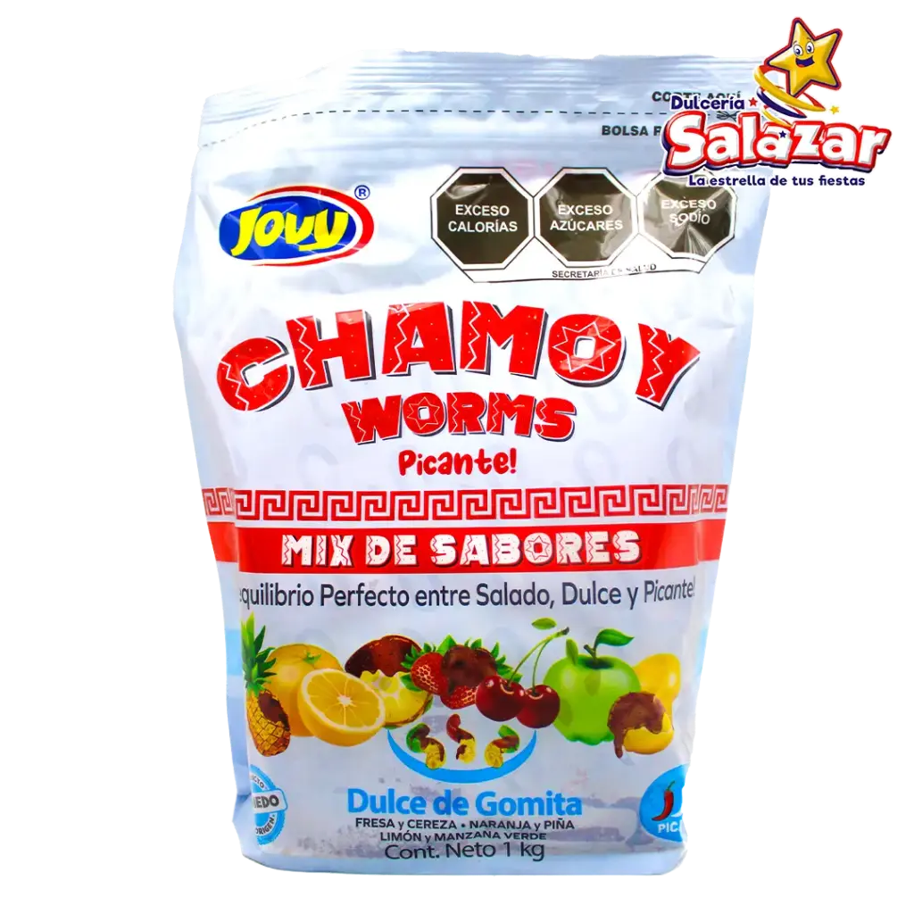 [JOV0080] JOVY CHAMOY WORMS PICANTE MIX DE SABORES -B.1KG- "C/10/1"