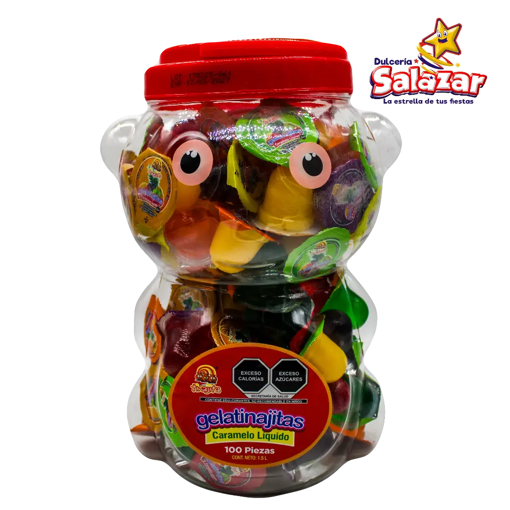 [TIN0450] GELATINAJITAS OSO VITROLERO TINAJITA -D. 1.5L -"C/6/100"