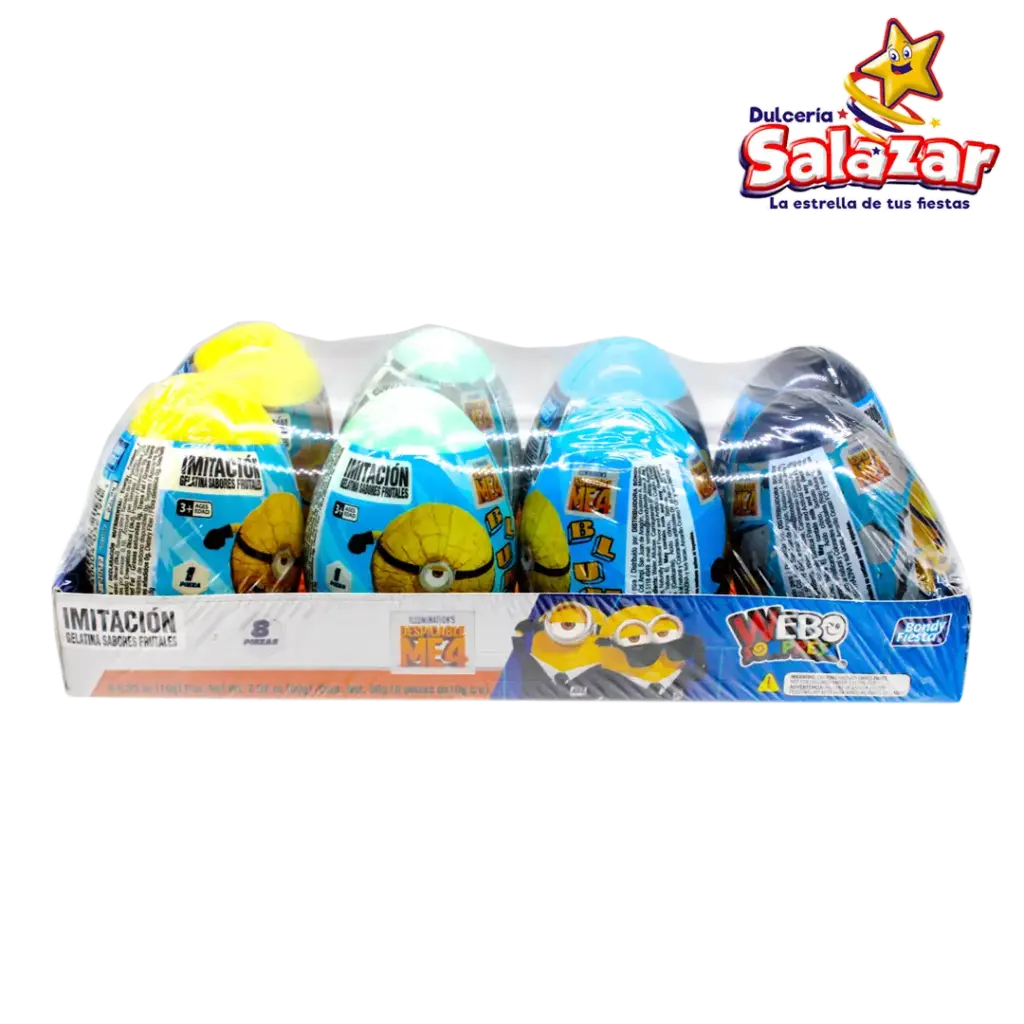 HUEVO SORPRESA MINIONS C/GELATINA G03220-D.80G.- "C/15/8" 