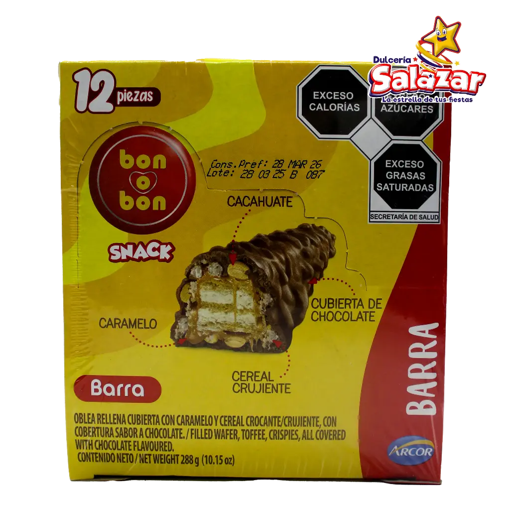 BON O BON SNACK BARRA -D.288G- "C/18/12"