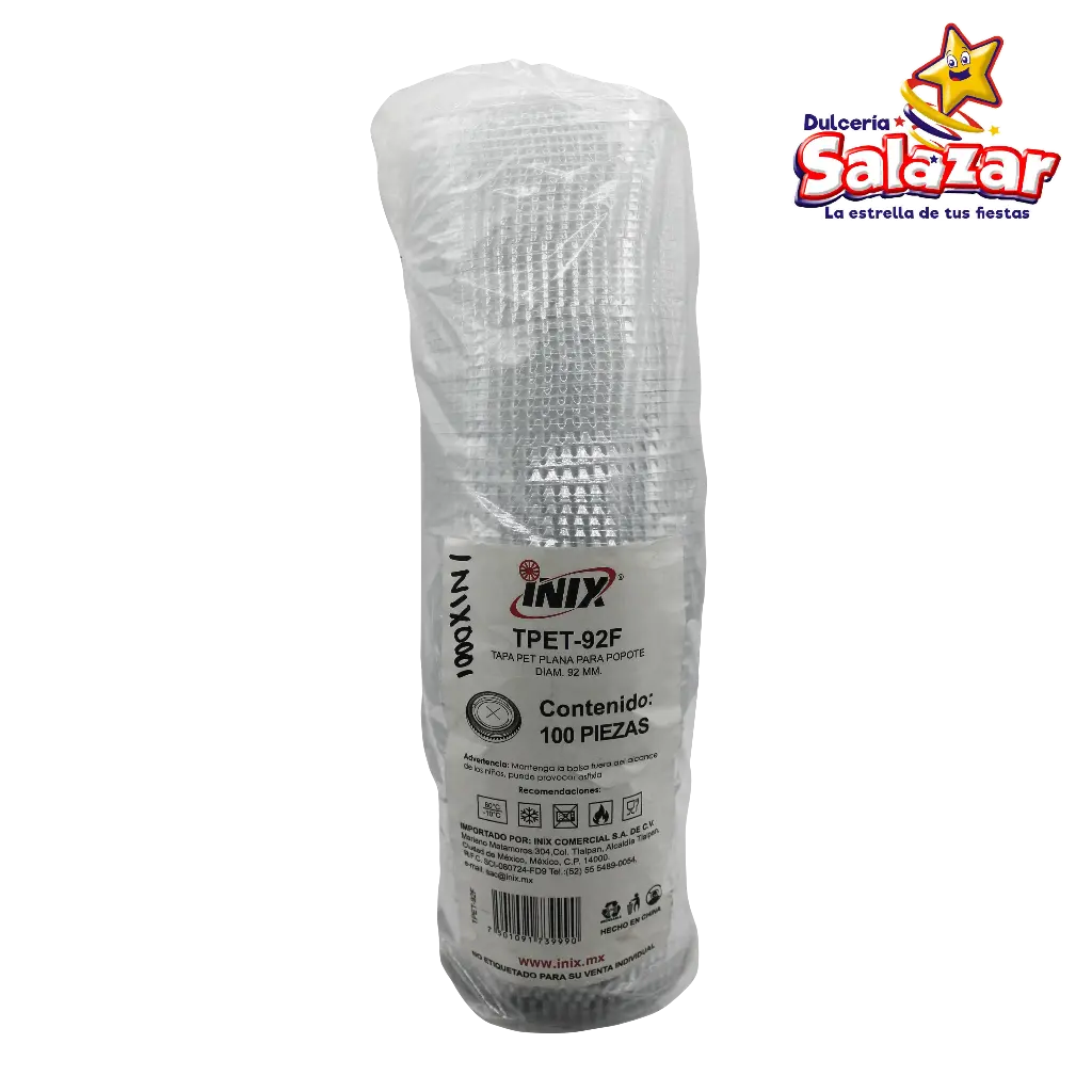 REVISAR ------ TAPA PLANA PLASTICA PERFORADA TPET-92 F INIX -B.100PZ "C/10/100"