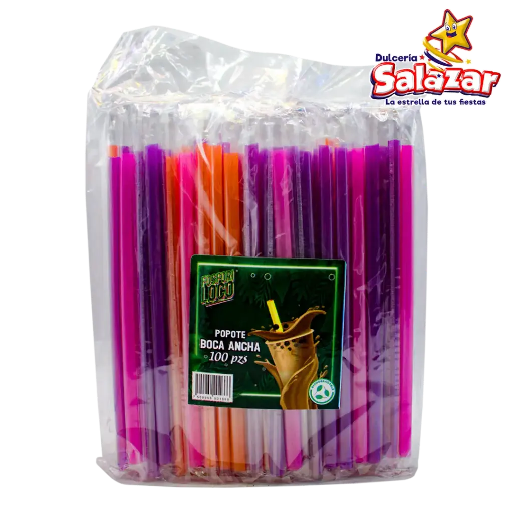 [DAMEX0005] POPOTE FOSFORI LOCO ESTUCHADO BOCA ANCHA FFPO006 -D.100PZ- "C/12/100"