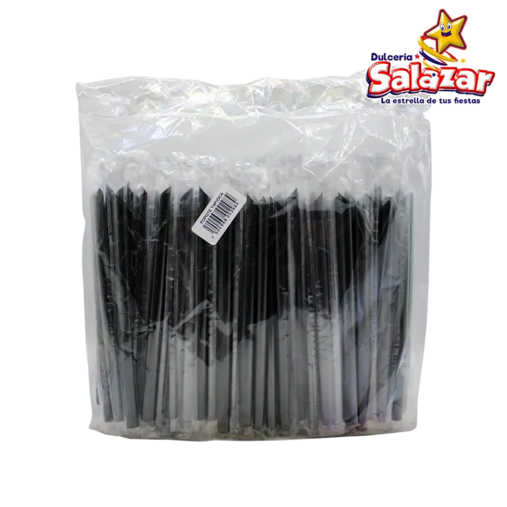 [DAMEX0008] POPOTE P/TAPIOCA ESTUCHADO BIO NEGRO FENIX   -D.100PZ- "C/6/100"