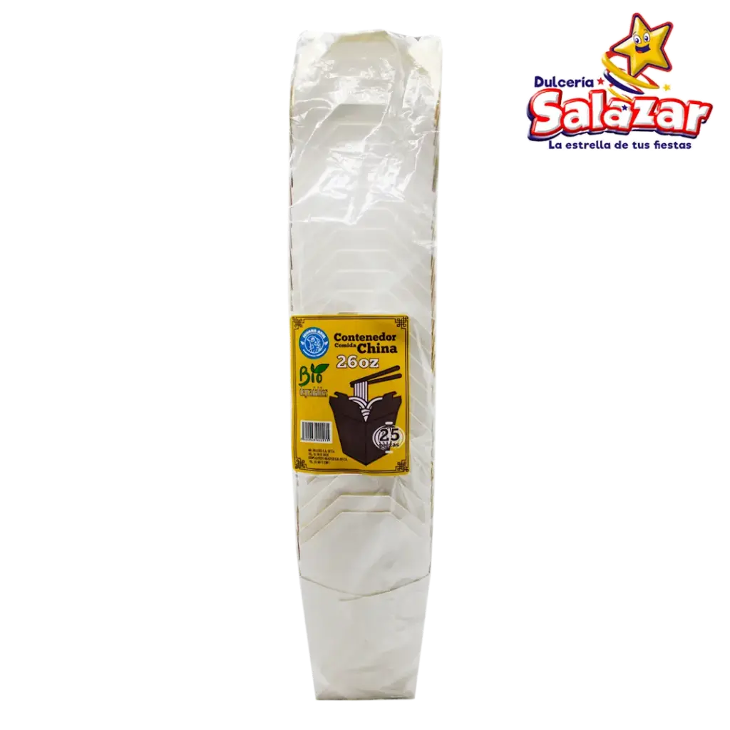 [DAMEX0015] CONTENEDOR P/COMIDA CHINA 26 OZ IGCN003 -D.25PZ- "C/10/25"