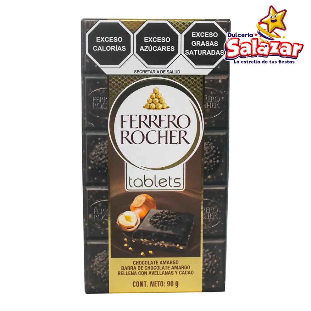 FERRERO ROCHER TABLETS CHOCOLATE AMARGO -D.90GR- "C/16/90"