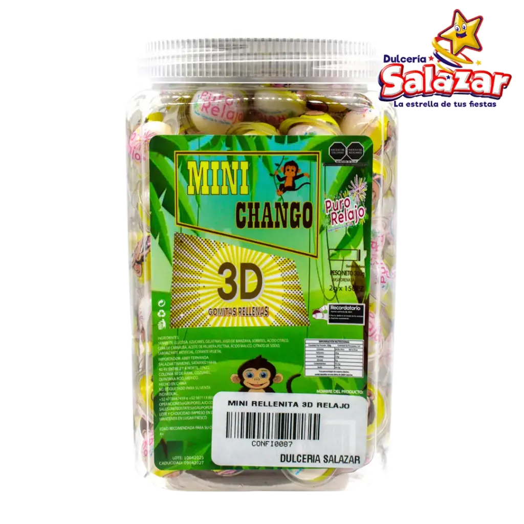 MINI RELLENITAS 3D SURTIDA PURO RELAJO -BOT.300GR- "C/24/100"