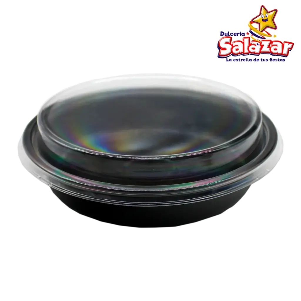 [INIX0153] CONTENEDOR BASE NEGRA D.20CM 7CM ALTURA FH20-42N "C/250/1"