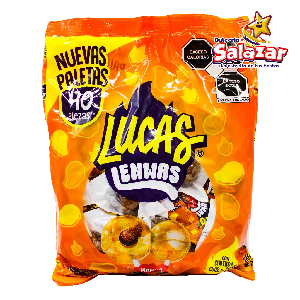 PALETA LUCAS LENWAS MANGO -B.40PZ- "C/12/40"